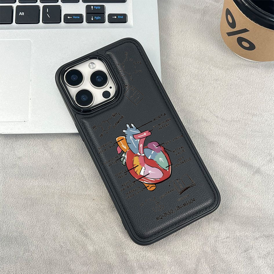 Ốp điện thoại họa tiết hình trái tim cho iPhone 17/16 Pro Max/15/14/13/12/11