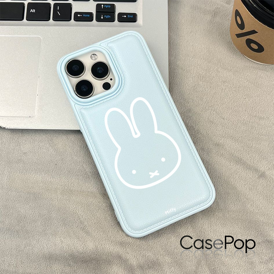 Ốp điện thoại iPhone họa tiết hình bóng Miffy tối giản cho iPhone 17/16 Pro Max/15/14/13/12/11