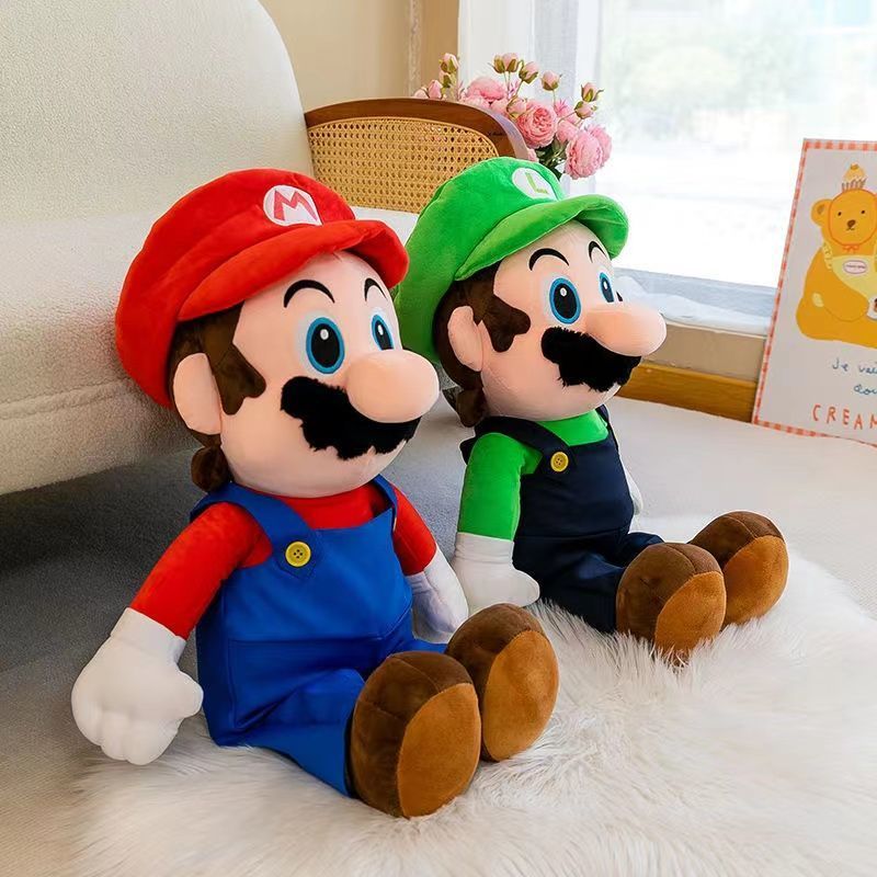 [Gối búp bê] Super Mario Brothers Mario Doll Đồ chơi sang trọng Búp bê Louis Phong cách cổ điển Quà tặng sinh nhật cho bé trai 260604