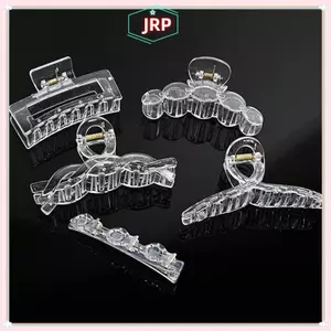 JRP Acrylic Trong Suốt Móng Vuốt Nhựa Trong Suốt Kẹp Tóc nk Kẹp Tóc Đế Cho DIY Trang Sức Làm Thời Trang Bé Gái Phụ Kiện Tóc JRP