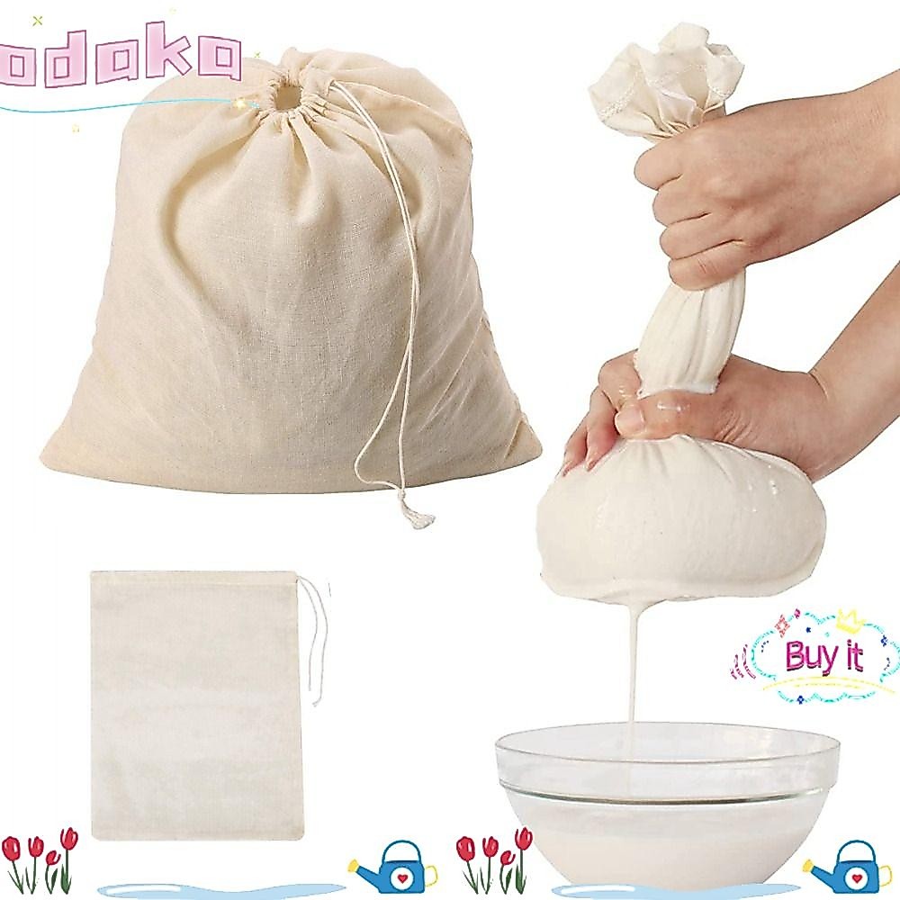 Túi lọc ODAKA, Vải phô mai tái sử dụng di động, Túi pha lạnh Trà Sữa chua Cà phê Túi đựng phô mai Túi đựng sữa hạt