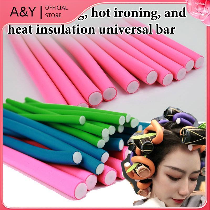 A & Y 10 Chiếc Thanh Uốn Tóc Linh Hoạt Máy Uốn Tóc Máy Làm Xốp Mềm Uốn Cong Xoắn Con Lăn Flexi Dụng Cụ Tạo Kiểu Không Con Lăn Nhiệt Nóng Perm Ironing Rod.