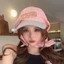 Nữ Thêu Chữ Bandana Mũ Hai Tông Màu Cong Vành Thắt Lưng Chống Nắng