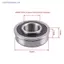 F6202-2RS Mặt bích ABEC-1 Rãnh sâu Xe đẩy sân vườn Ball Seal Wheelb Mang MỚI