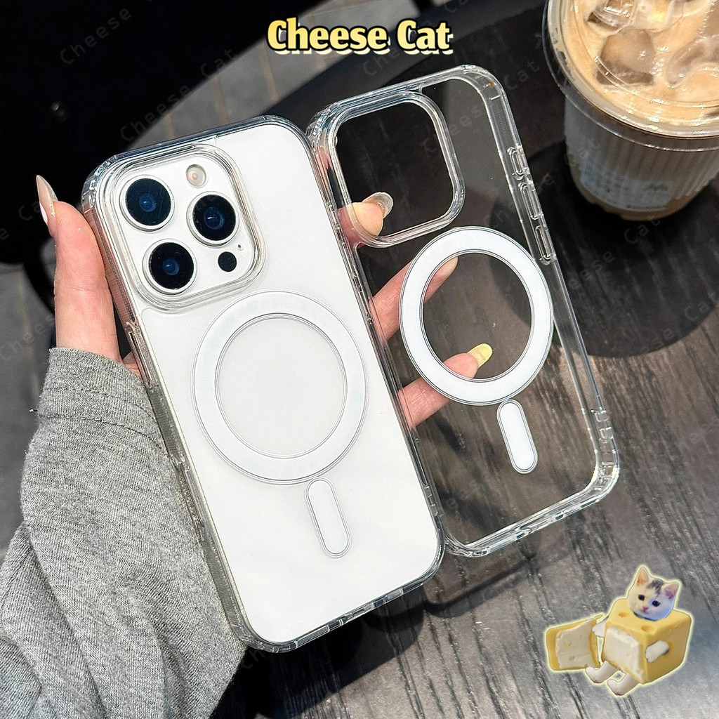 Ốp điện thoại từ tính trong suốt HD cho iPhone 14 15 16 Plus 17 Pro Max đơn giản cho iPhone 11 12 13 Pro Max Xs XR 7Plus