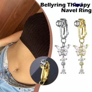 CQCJ Nhẫn Giả, Chất Liệu Đồng / Hợp Kim Bướm Thiết Kế Kẹp Trên Nút Bụng, Phong Cách Thời Trang Không Xuyên Xuyên Giả Bụng Xuyên Phụ Kiện Thời Trang