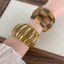 Mới Phong Cách Trung Quốc Mờ Đính Hạt Dây Đàn Hồi Vòng Tay Nữ Phiên Bản Rộng Retro Thiết Kế Vòng Tay Cổ Niche Phong Cách Dân Tộc Vòng Tay