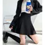 Phụ Nữ Cao Cấp Chắc Chắn Đen Chữ A Mini Váy JK Nhật Bản Xếp Ly Váy Bé Gái Sinh Viên Quần Vợt