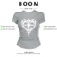 BOOM Áo Baby Tee Nữ Cotton Ôm Body-Áo Thun Ngắn Tay Y2K In Hình PhongCách Mùa Hè, Cổ Tròn Hàng Đầucách hàn quốc phong101