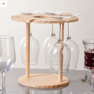 Giá Để Rượu Bằng Gỗ Tre - Giá Để Đồ Thanh Nhà Bên Trên Cho Kính Cao