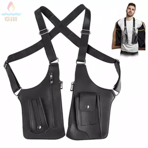 Túi bảo quản GIL, Túi đeo ngực che giấu dây đeo chống trộm, Túi đựng điện thoại di động bằng da đa năng nhiều túi kiểu cổ điển