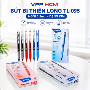 Hộp 20 Cây Bút Bi Thiên Long TL-095 Ngòi 0.5mm Viết rất trơn, êm, mực ra đều, liên tục