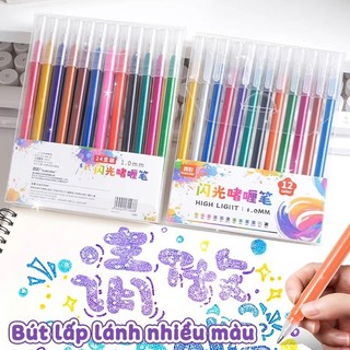 Combo 60 Bút Nhũ Gel Kim Tuyến – Highlight Lấp Lánh Đa Sắc, Tô Doodling Viết Chữ Đẹp Cho Bé Sáng Tạo