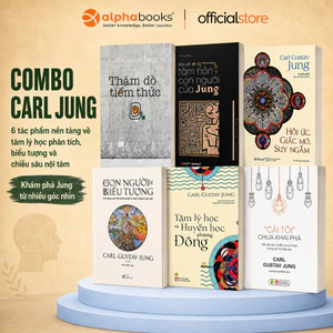 Combo sách Carl Jung:Hồi Ức, Giấc Mơ+TH Con Người+Con Người Biểu Tượng+Tâm lý Và Huyền Học+TD tiềm thức+Cái Tôi Chưa KP