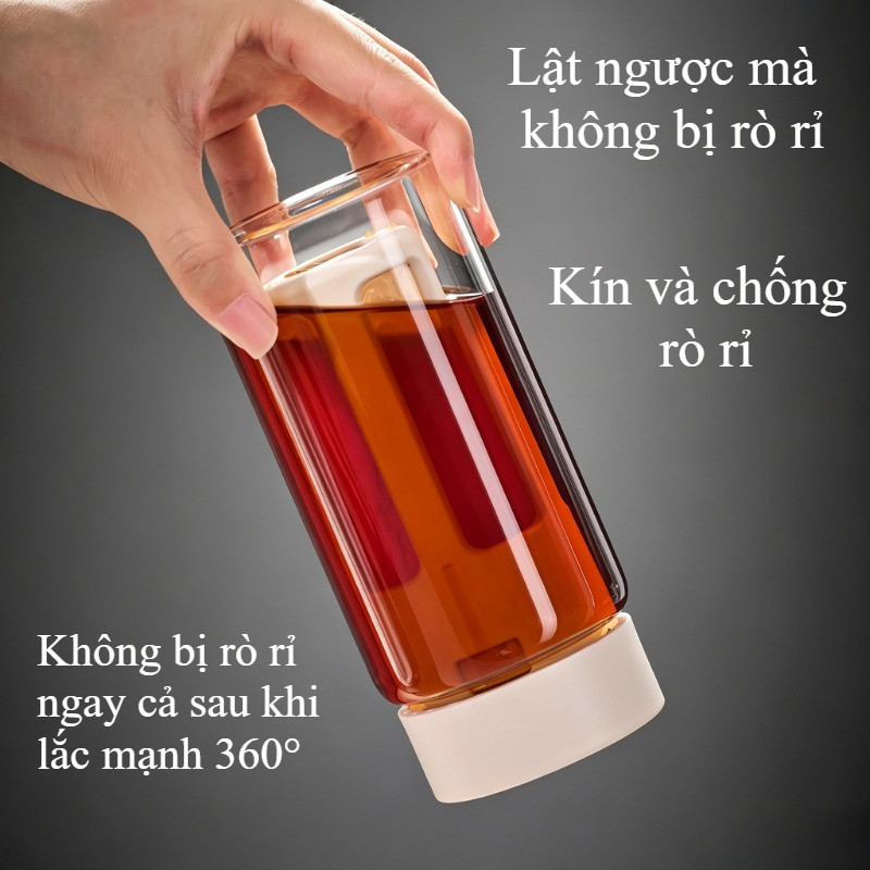 Bình Ủ Lạnh Cold Brew 500ml,Thủy Tinh An Toàn,Dễ Vệ Sinh,Dễ Mang Theo,Kèm Túi Chống Sốc,Gia Đình Và Văn Phòng