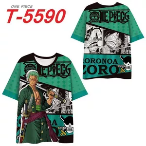 One Piece Hàng Hóa Áo Thun In Top One Piece Hoạt Hình Anime Tay Ngắn Rời Nửa Tay Top