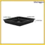 2 Chiếc Chậu Cây Ngoài Trời Đĩa Vuông Cho Khay Cây Trong Nhà 33.00X33.00X4.60CM PP Đen khxinggao