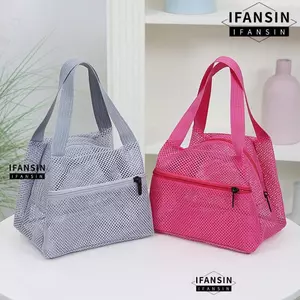 Túi đi biển lưới IFASIN​​, Lưới thoáng khí​ Có thể gập lại​​ Túi đựng đồ giặt, ​​Khô nhanh nhẹ ​​Dung tích lớn​​ Dụng cụ tắm Phụ nữ sử dụng hàng ngày​​