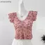 AA Ren V-ne Áo Vest Nhỏ Bay Tay Mùa Hè Ngày Lễ Hàng Ngày Ngọt Ngào Crop Top VN