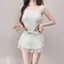 Váy ngắn bánh trắng phong cách múa ba lê Bộ đồ bơi một mảnh Nữ tính Cô gái nóng bỏng che thịt Mùa xuân nóng Bộ đồ bơi kỳ nghỉ ins Mới