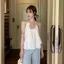 Mùa hè 2026 Phong cách mới Satin Camellia Camisole Thiết kế Niche Pháp Áo khoác ngoài không tay quây Top
