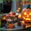 Halloween Cao Nguyên Bò Tượng Nhựa Bò Điêu Khắc Trang Trí Nhựa Nhân Vật Trang Trí Tiệc Cho Nông Trại Nhà Bếp wipqsvn