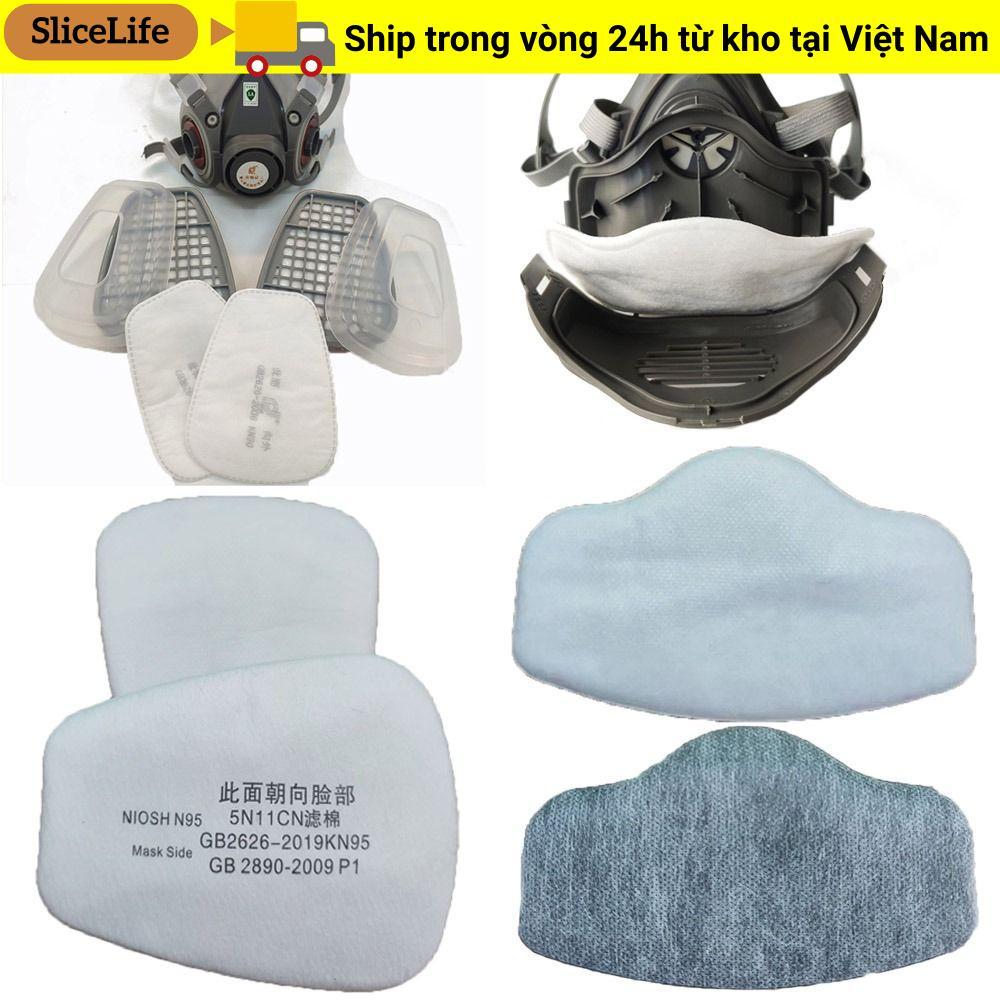 SLICELLIFE 10 / 20 / 50 CÁI Bộ lọc chống bụi Cotton, Phụ kiện phòng độc màu trắng Miếng đệm chống bụi, Đồ dùng công nghiệp chống mùi Miếng đệm bông bụi bông cho 5N11CN 3701CN