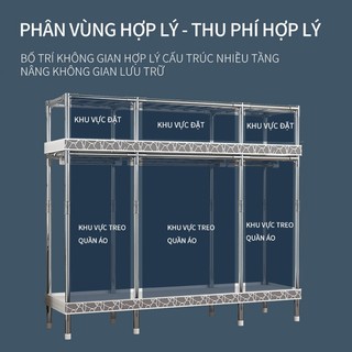 Tủ quần áo vải LEEGO có khung kim loại và vỏ chống bụi, 85 – 205cm, Lắp ráp dễ dàng, Tiết kiệm không gian
