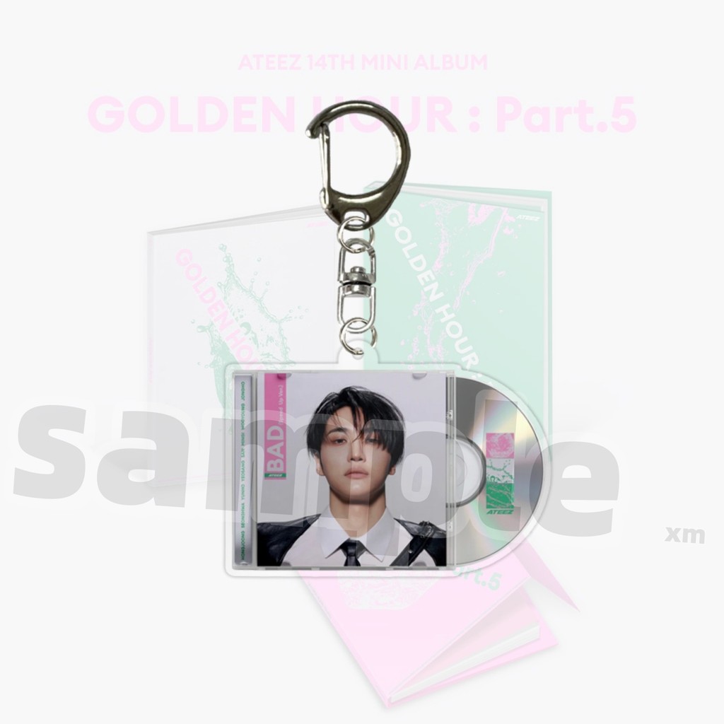 Móc khóa Acrylic SQ11 ATEEZ 14TH MINI ALBUM VÀNG GIỜ: Part.5 Mặt dây chuyền bền cho ba lô Túi & chìa khóa
