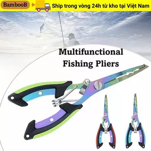 Kìm câu cá BAMBOOB, Thiết kế khóa Kìm mũi kim câu cá đa chức năng, Thiết kế bỏ túi di động Kìm thu hút nhẹ bằng thép không gỉ Kìm câu cá và kiểm soát cá