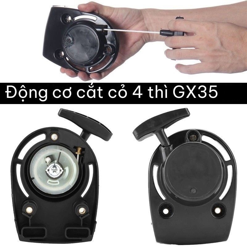 Bộ Giật Khởi Động GX35 Cho Máy Cắt Cỏ 4 Thì, Dây Kéo Thép Bền Chắc, Dễ Lắp Đặt, Phụ Tùng GX35