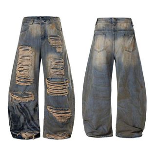 Nước Rửa Lỗ Rộng Quần Jean Eo Cao Rời Cây Lau Nhà Thẳng