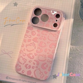 Ốp Lưng Cho IPhone 17 11 15 16 13 14 12 Pro Max air XR 16 7 15 14 8 Plus Bìa mềm in họa tiết da báo dễ thương