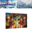 <cosyh>Modern Abstract Oil Painting on Canvas for Bedroom Decor Vibrant Wall Art