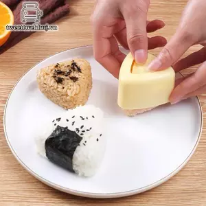Nhíp Mới Diy Khuôn Sushi Onigiri Cơm Bóng Thực Phẩm Báo Chí Hình Tam Giác Máy Làm Sushi Khuôn Nhật Bản Nhà Bếp Bento Phụ Kiện Dụng Cụ VN