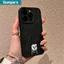 Ốp điện thoại đơn giản thẩm mỹ dễ thương Logo kỳ lạ cao cấp cho Iphone 17 16 15 14 12 13 11 Pro Max IP 7 8 Plus Iphon X XS XR Xs Max Làm dày mặt sau IP15 chống sốc