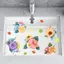 {BUDDI} Koi Washbasin Stier Chống thấm nước có thể tháo rời Nghệ thuật bồn rửa hoa tự dính cho phụ kiện cải tạo phòng tắm {buddingenergy}