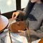 Túi đeo vai nữ GUSTAVA, Túi xách da mềm cổ điển, Túi đeo chéo đa năng giả da lộn cỡ nhỏ