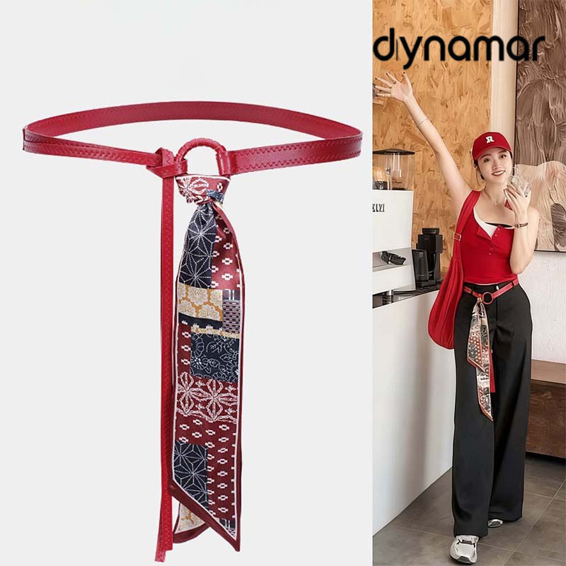 【dynamar】Thắt lưng khăn lụa dành cho nữ, phong cách hip-hop punk retro Mỹ, phụ kiện trang trí quần jeans.