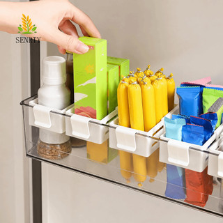 SENRTY 2 Hộp Bảo Quản Tủ Lạnh Có Thể Thu Vào, Hộp Đựng Cửa Bên Tủ Lạnh Có Thể Điều Chỉnh Bằng Nhựa, Treo Đa Năng Tiết Kiệm Không Gian Vách Ngăn Kẹp Lưới Tủ Lạnh Hộp Đựng
