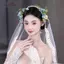 AqToCna Thời Trang Hoa Trắng Lá Hairgrips Dành Cho Nữ Cô Dâu Cưới Phụ Kiện Tóc Handmade Mũ Đội Đầu AqToCna