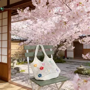 BeautifulHomeA Mùa Hè Mới Rỗng Ra Dệt Kim Đơn Đeo Vai Nữ Hoa Sang Trọng Dung Tích Lớn Túi Tote Thường Ngày Nách Túi VN