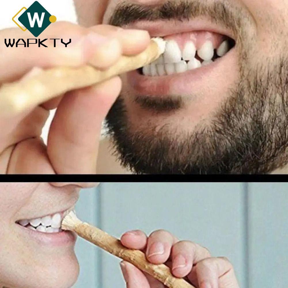 WAPKTY NaturalToothbrush, Bàn chải đánh răng Miswak truyền thống lông mềm, Thân thiện với môi trường Không cần kem đánh răng Miswak Sticks để chăm sóc răng miệng