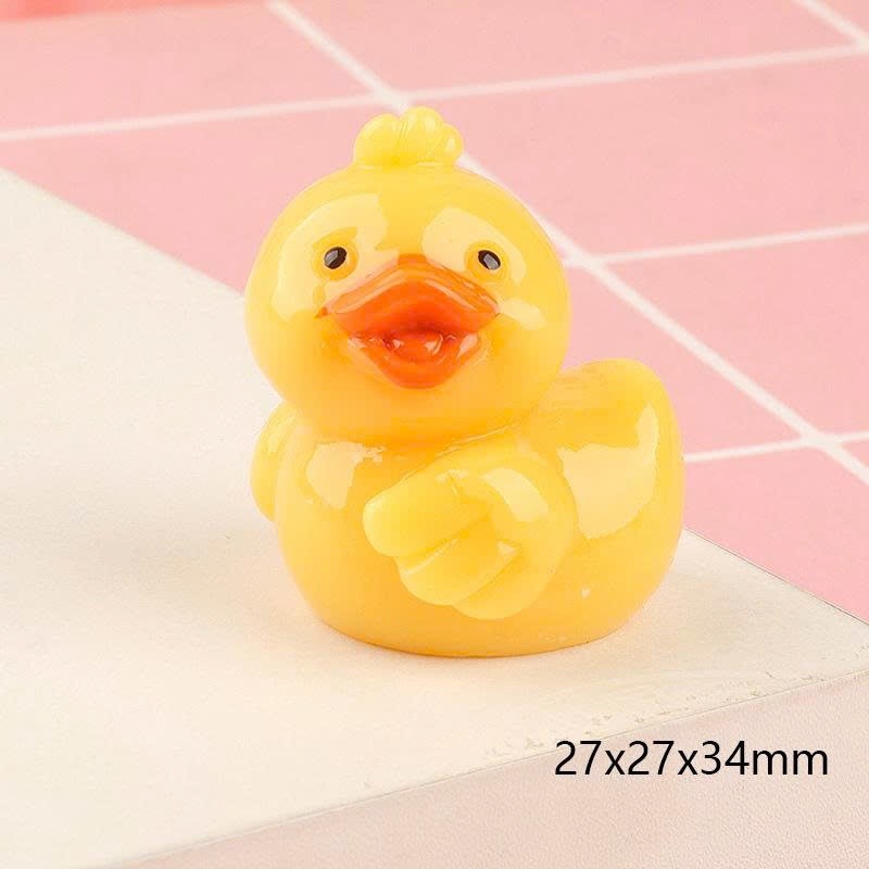 Set charm vịt vàng đứng size bự - Trang trí dép, trang trí bàn làm việc siêu cute dễ thương