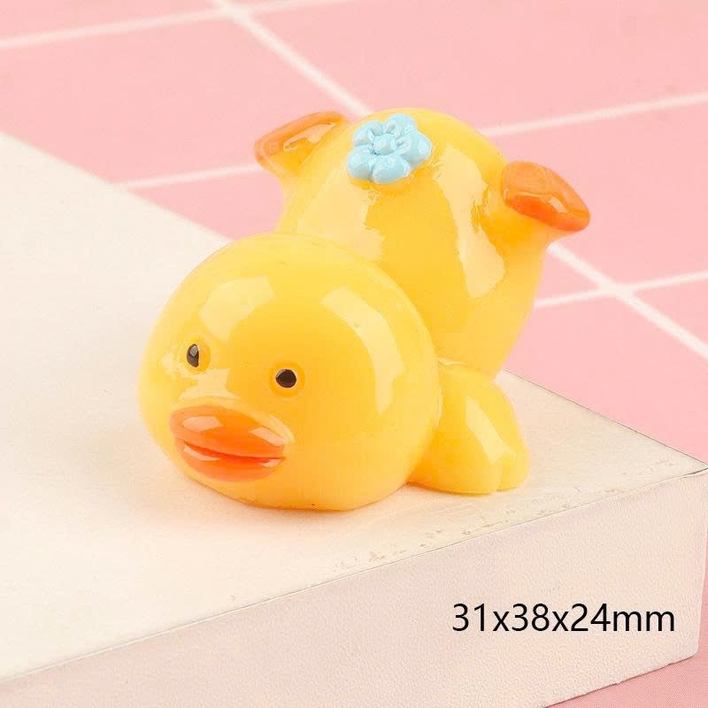 Set charm vịt vàng đứng size bự - Trang trí dép, trang trí bàn làm việc siêu cute dễ thương