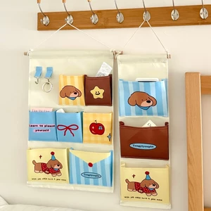 Ngôi Nhà Nhỏ Treo Tường Túi Bảo Quản Ký Túc Xá Đầu Giường Cửa Phía Sau Lưu Trữ Dụng Cụ Tiện Dụng Đầu Giường Treo Tường Tủ Quần Áo Trang Trí