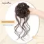 AqToCna Móng Vuốt Tự Nhiên Kẹp Lông Tơ Tổng Hợp Tóc Bun Cho Dễ Dàng Updo Nhanh Lộn Phong Cách Cho Nữ AqToCna