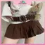 MYPANDA Cao Cấp Lông Thú Giả Chắp Vá Thắt Lưng Rộng Cho Nữ Hạng Nặng Punk Phong Cách Retro Đinh Tán Thắt Lưng Có Váy Quần Jean Thắt Lưng.