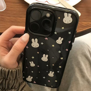 Thích Hợp Cho IPhone 16 15 14 13 12 11 Pro Max X XR XS 7 8 Plus Vỏ Điện Thoại Thỏ Dễ Thương Mèo Acrylic Nơ Vỏ Cứng LBK