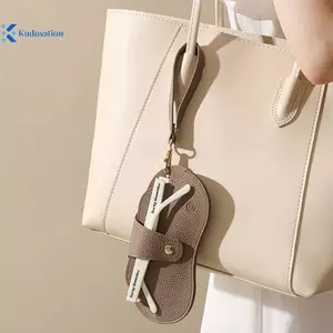 Kudosation Mềm Vải Lanchee Họa Tiết Da PU Túi Kính Mát Retro Hộp Đựng Di Động Cận Thị Khung Hộp Đựng Kính Mắt Đơn Giản Bảo Quản Kính Mắt Đẹp